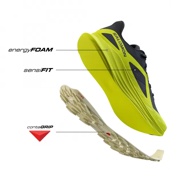  Мъжки обувки SALOMON ULTRA FLOW L47462500 ЧЕРНО/СЯРА ПРУЖИНА/ПРОЗРАЧНО ЖЪЛТО 