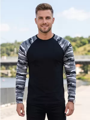 Мъжка тениска с дълъг ръкав ALTISPORT NoPrint NP/ALM661 КАМУФЛАЖНО СИВО