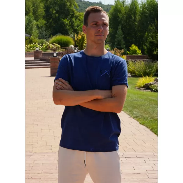  Мъжка тениска KIXMI SOREN ТЪМНО СИНЬО 
