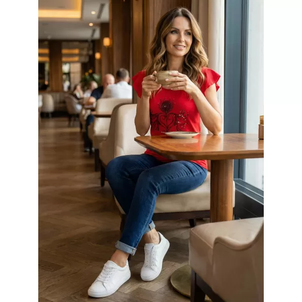  Дамска тениска KIXMI SAMMI ЧЕРВЕНО 