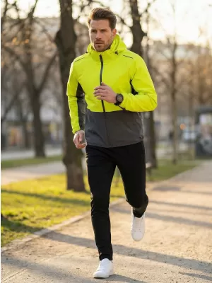 Мъжко яке ALTISPORT NoPrint NP/ALM835 НЕОНОВО ЖЪЛТО