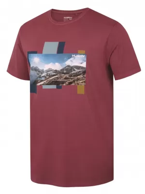 Мъжка тениска HUSKY TEE SKYLINE M БОРДО