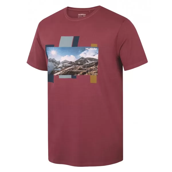  Мъжка тениска HUSKY TEE SKYLINE M БОРДО 