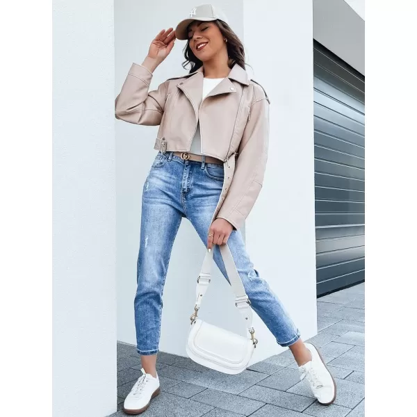  Кожено яке DSTREET BADEN TY4336 БЕЖОВО 