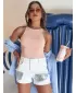 Къси панталони DSTREET SHINEWEAR SY0339 БЯЛ
