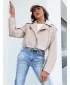 Кожено яке DSTREET BADEN TY4336 БЕЖОВО