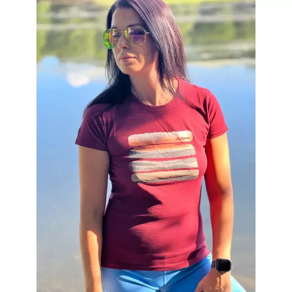  Дамска тениска HUSKY TEE VANE L БОРДО 