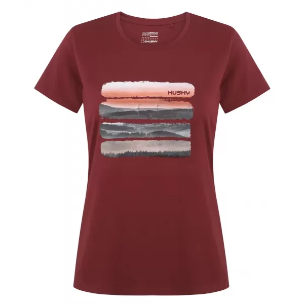  Дамска тениска HUSKY TEE VANE L БОРДО 