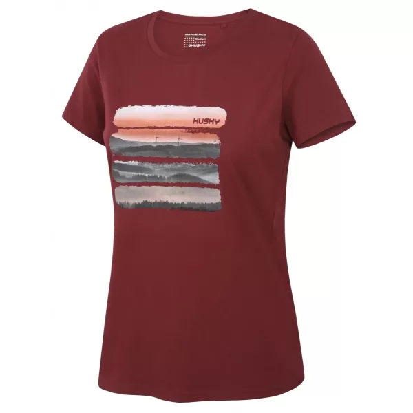  Дамска тениска HUSKY TEE VANE L БОРДО 