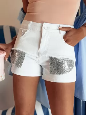 Къси панталони DSTREET SHINEWEAR SY0339 БЯЛ
