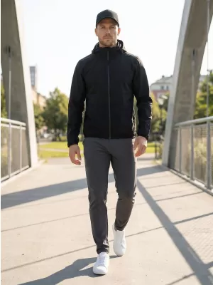 Мъжко яке ALTISPORT NoPrint NP/ALM835 ЧЕРЕН