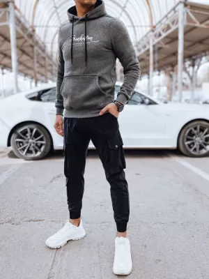 Мъжки суичър DSTREET BX5705 ТЪМНО СИВО