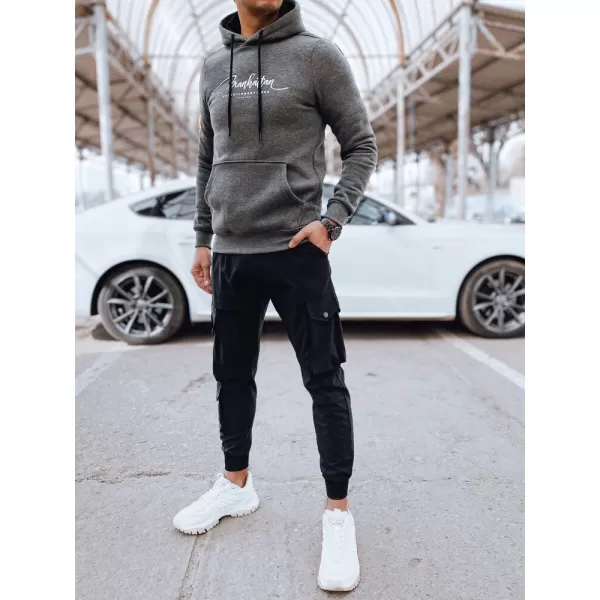  Мъжки суичър DSTREET BX5705 ТЪМНО СИВО 