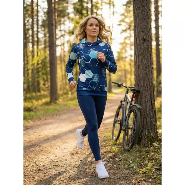  Дамски първокласен функционален суичър ALTISPORT VOJ/ALW037MI01 МОРСКО СИНЬО 