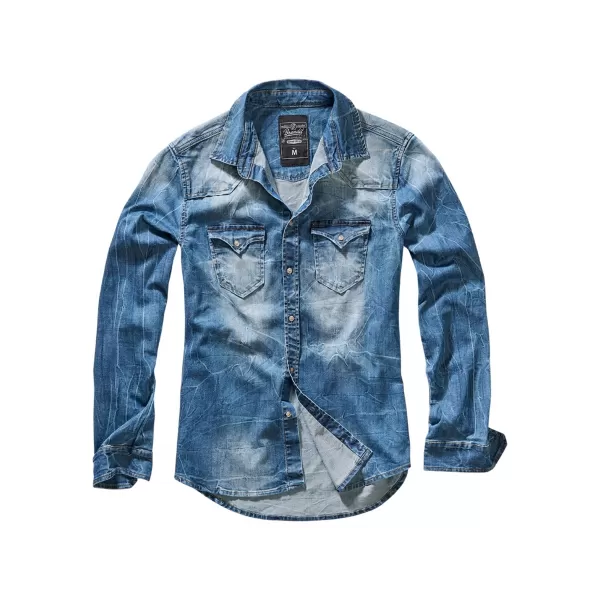  Риза BRANDIT RILEY DENIM BD4020 СИНЬО ИЗМИТО 