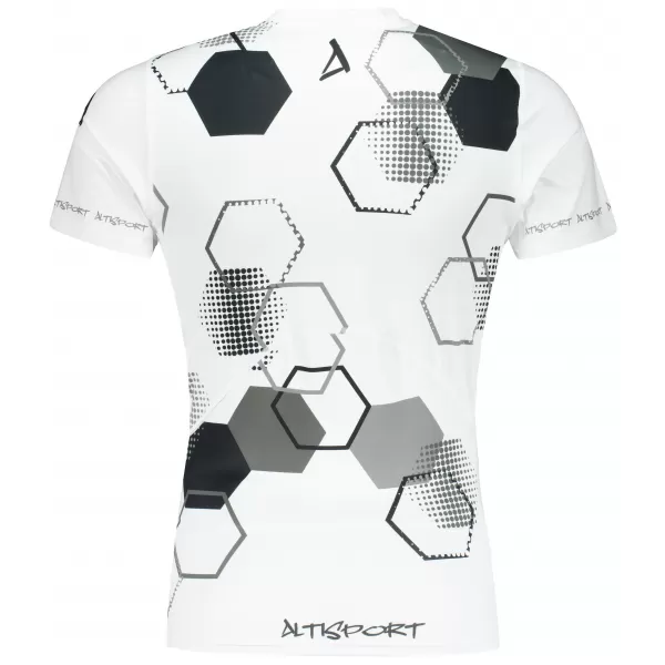  Мъжка първокласна функционална компресионна тениска с къс ръкав ALTISPORT VOJ/ALM037TR04 БЯЛО 