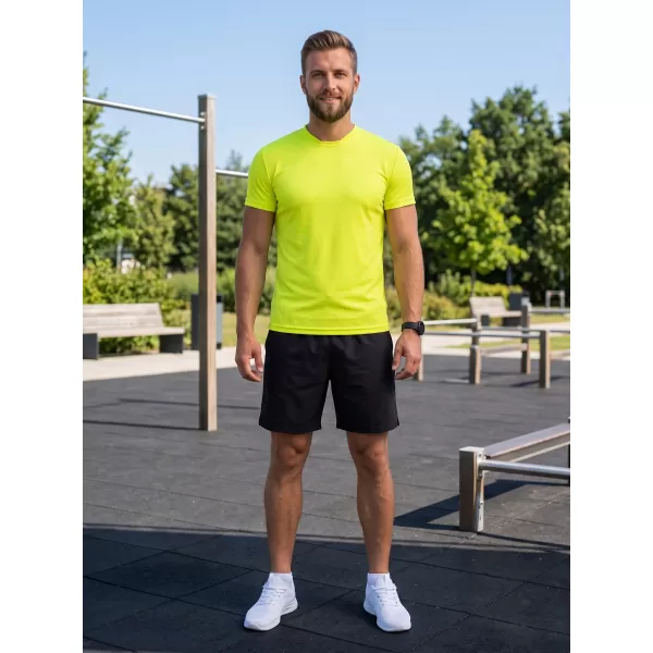  Мъжка функционална тениска ALTISPORT NoPrint NP/ALM421 НЕОНОВО ЖЪЛТО 