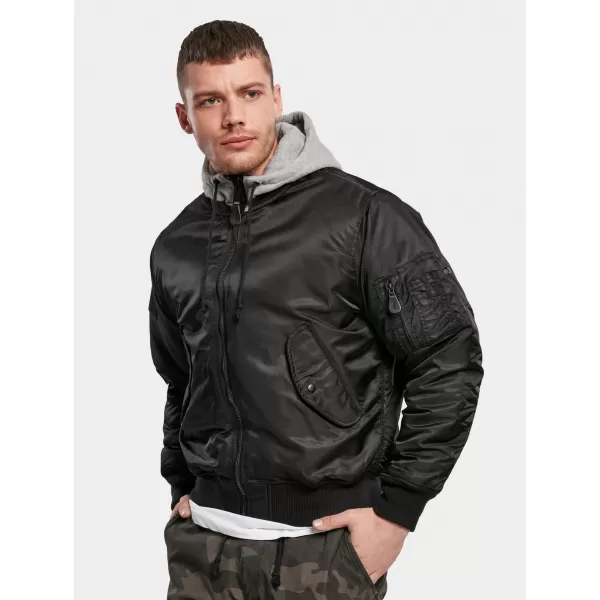 Яке BRANDIT HOODED MA BD3150 ЧЕРНО/СИВО 