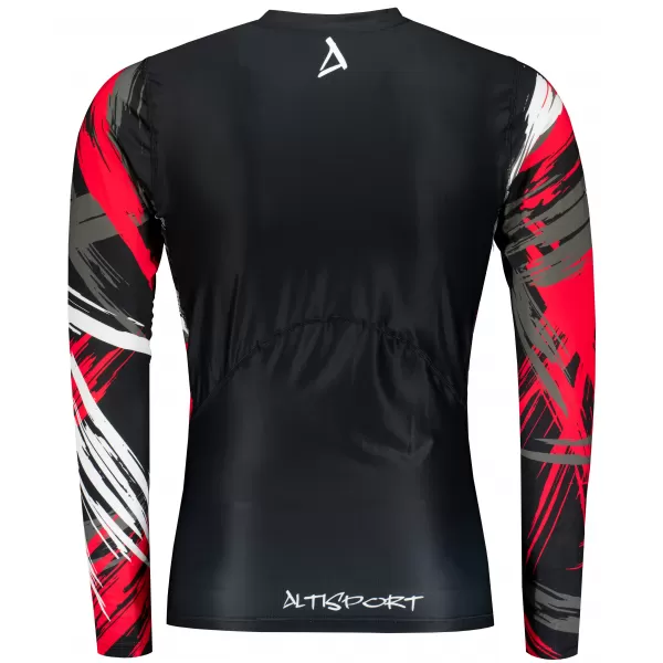  Мъжка премиум функционална компресионна тениска ALTISPORT VOJ/ALM039TR03 ЧЕРНО И ЧЕРВЕНО 
