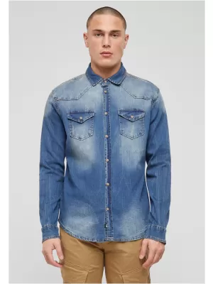 Риза BRANDIT RILEY DENIM BD4020 СИНЬО ИЗМИТО