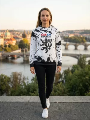 Дамски първокласен функционален суичър ALTISPORT VOJ/ALW036MI01 АБСТРАКЦИЯ БЯЛА