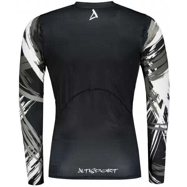  Мъжка премиум функционална компресионна тениска ALTISPORT VOJ/ALM039TR03 ЧЕРНО И БЯЛО 