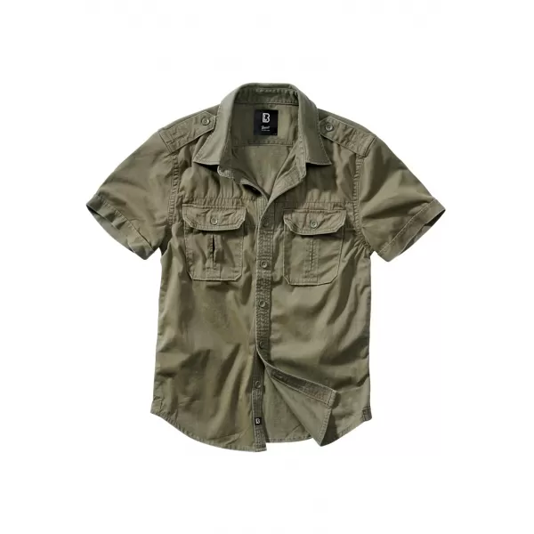  Риза BRANDIT VINTAGE BD4024 МАСЛИНА 