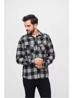 Риза BRANDIT CHECKED BD4002 ЧЕРЕН/ВЪГЛЕН