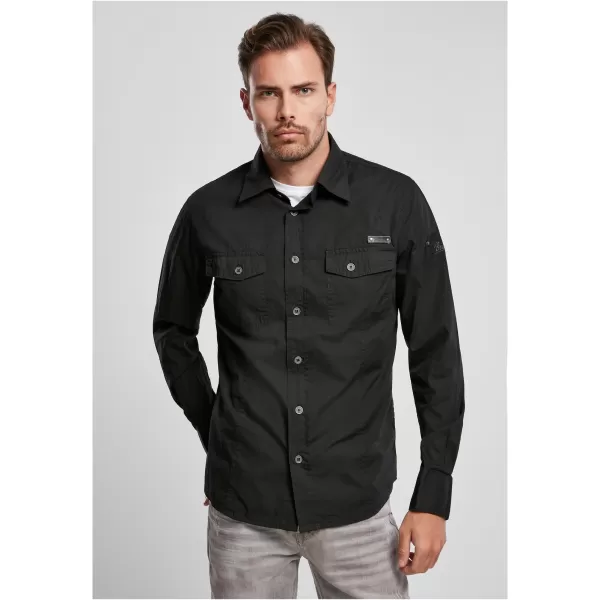 Риза BRANDIT SLIM WORKER BD4005 ЧЕРНО 