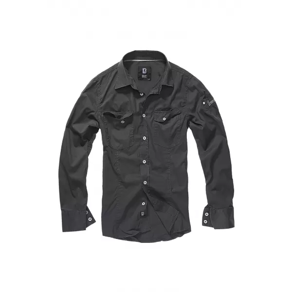  Риза BRANDIT SLIM WORKER BD4005 ЧЕРНО 