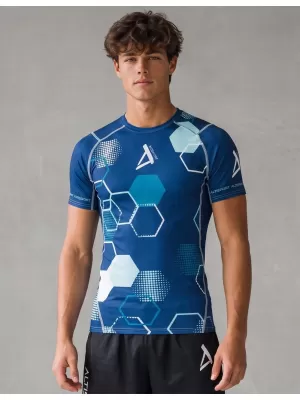 Мъжка първокласна функционална компресионна тениска с къс ръкав ALTISPORT VOJ/ALM037TR04 МОРСКО СИНЬО