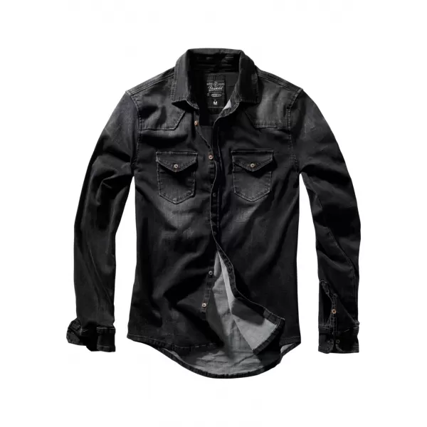  Риза BRANDIT RILEY DENIM BD4020 ЧЕРНО 