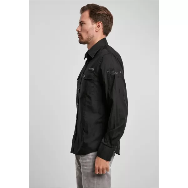  Риза BRANDIT SLIM WORKER BD4005 ЧЕРНО 