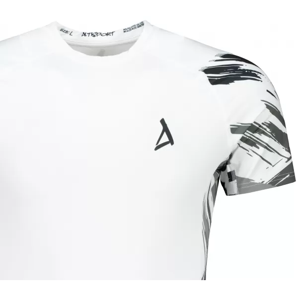  Премиум мъжка функционална компресионна тениска с къс ръкав ALTISPORT VOJ/ALM039TR04 БЯЛО 