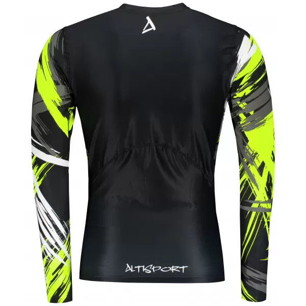  Мъжка премиум функционална компресионна тениска ALTISPORT VOJ/ALM039TR03 ЧЕРНО И ЖЪЛТО 