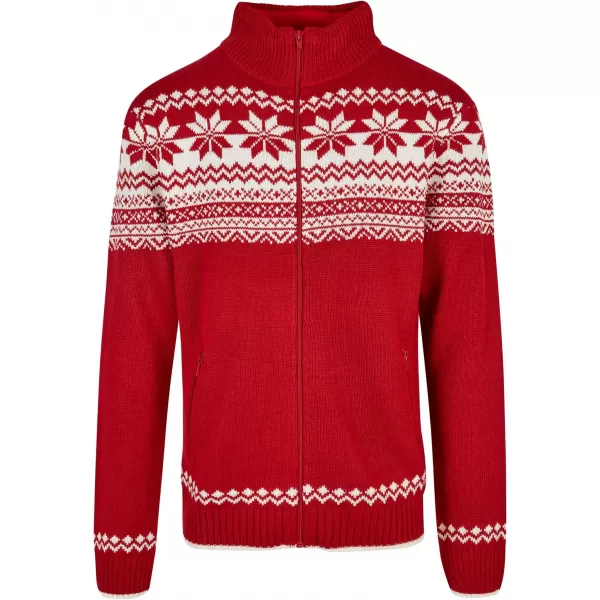  Мъжки суичър BRANDIT CARDIGAN NORWEGER BD5030 ЧЕРВЕНО 