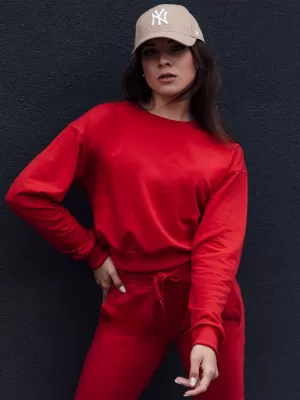 Дамска суитчър DSTREET CASUALVIBE ТЪМНО ЧЕРВЕНО