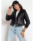 Кожено яке DSTREET NEGRA ty4163 ЧЕРНО