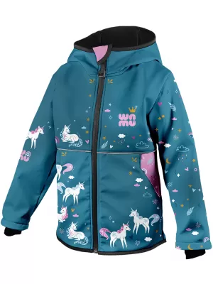 Бебешкото яке Softshell WAMU JEDNOROŽCI СИНЬО