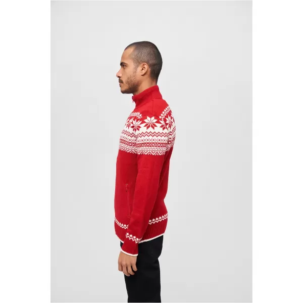  Мъжки суичър BRANDIT CARDIGAN NORWEGER BD5030 ЧЕРВЕНО 