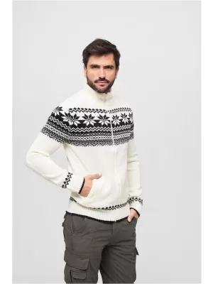 Мъжки суичър BRANDIT CARDIGAN NORWEGER BD5030 БЯЛ