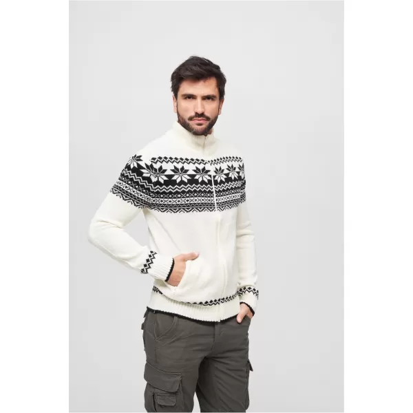  Мъжки суичър BRANDIT CARDIGAN NORWEGER BD5030 БЯЛ 