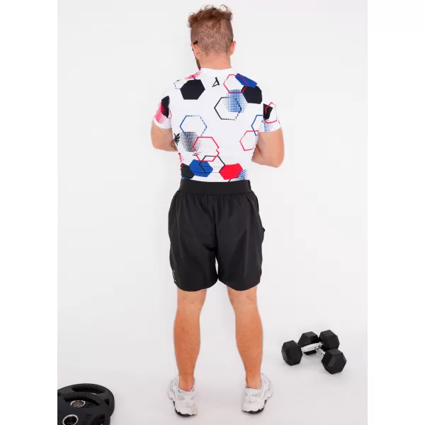  Мъжка функционална компресионна риза с къс ръкав premium ALTISPORT VOJ/ALM036TR04 ХЕКСА БЯЛО 