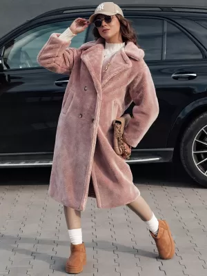 Зимно палто DSTREET LUXERII РОЗОВО