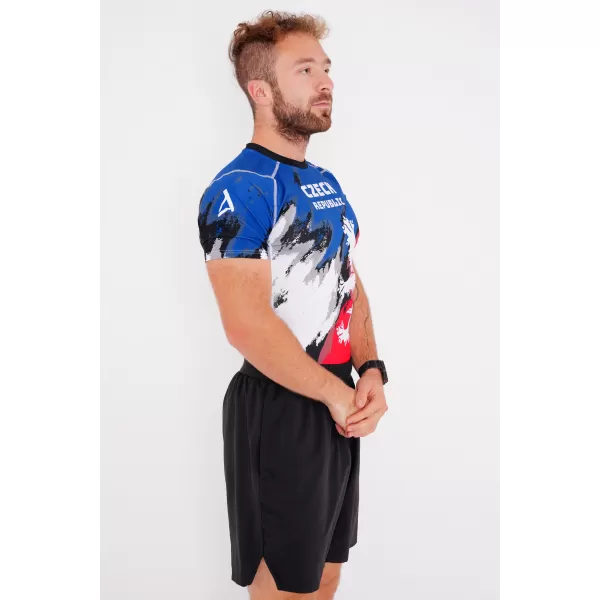  Мъжка функционална компресионна риза с къс ръкав premium ALTISPORT VOJ/ALM036TR04 ИВИЦИ 