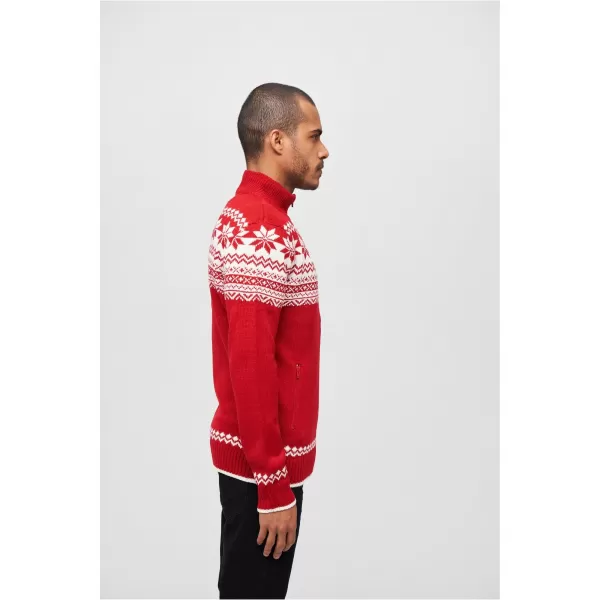  Мъжки суичър BRANDIT CARDIGAN NORWEGER BD5030 ЧЕРВЕНО 