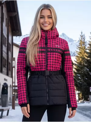 Дамско зимно яке ALTISPORT DEBORA ЧЕРНО/РОЗОВО