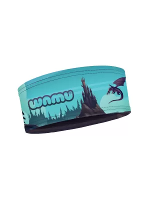 Детска спортна лента за глава DRAGON FANTASY BLUE WAMU
