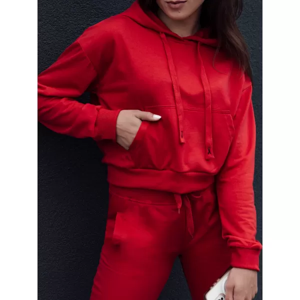  Дамска суитчър DSTREET TRENDHOOD ЧЕРВЕНО 