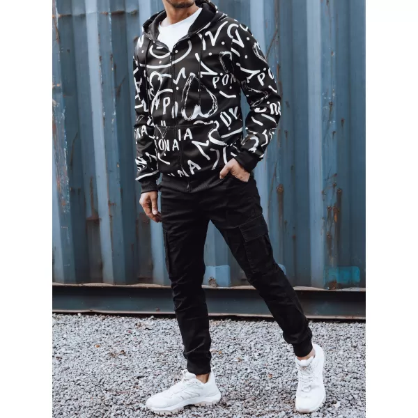 Мъжки суичър DSTREET BX5809 ЧЕРНО 